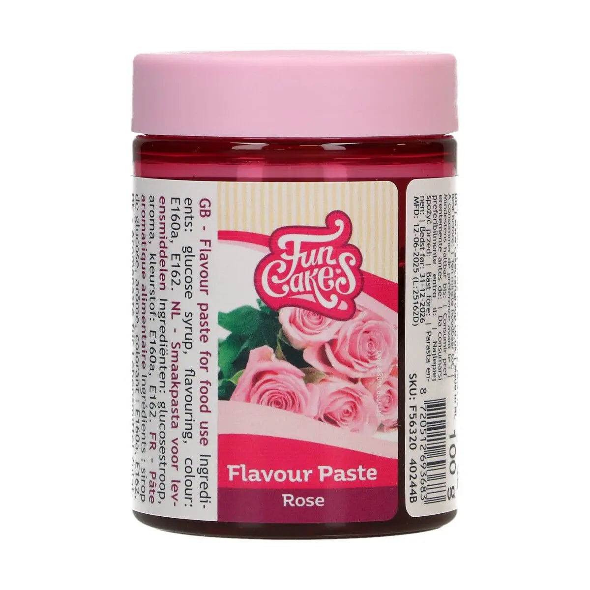 Pâte aromatisante rose 100 g FunCakes