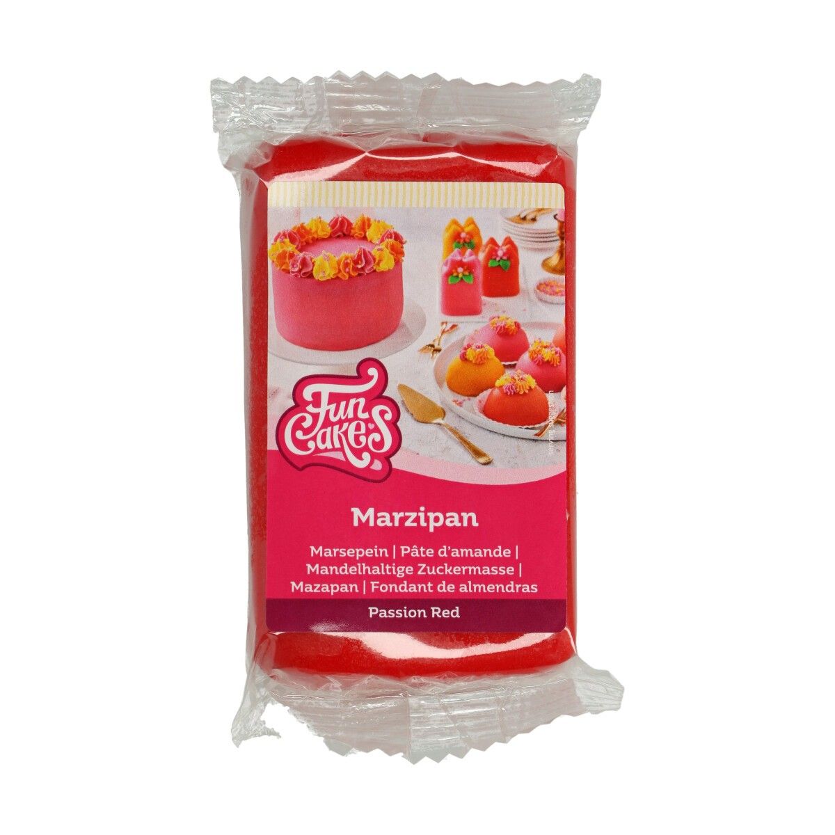 Pâte d'amandes rouge passion FunCakes