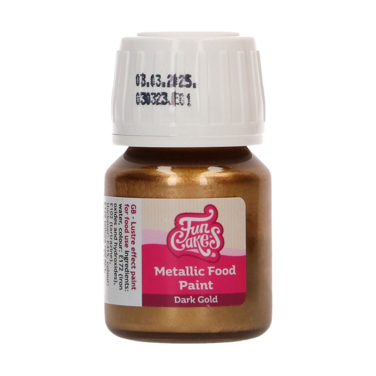 Peinture alimentaire or foncé FunCakes