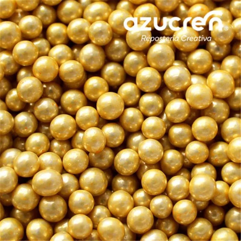 Perles de sucre dorées métallisées 90 g