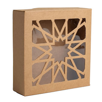 Boîte Orient carrée kraft