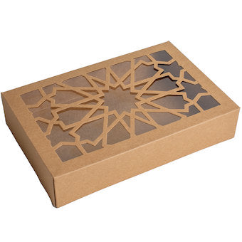 Boîte Orient rectangle kraft 24 x 16 x 5 cm