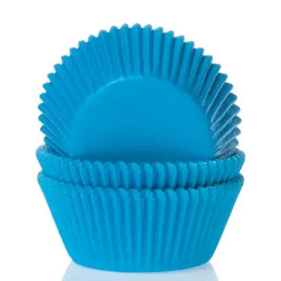 Mini caissettes à cupcakes bleu turquoise x60 House of Marie