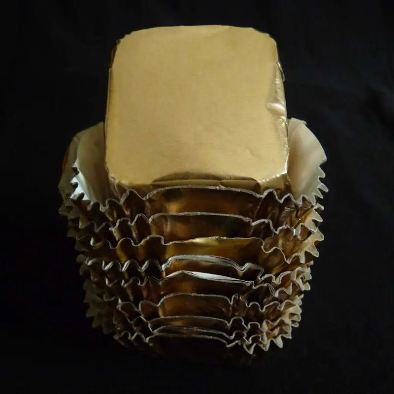 Caissettes dorées carrées x40