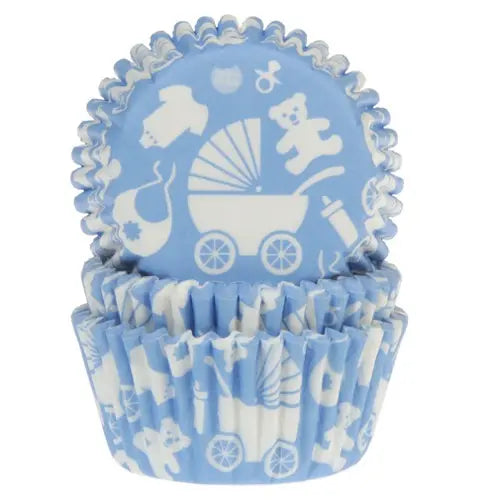 Caissettes bleu bébé x50 House of Marie