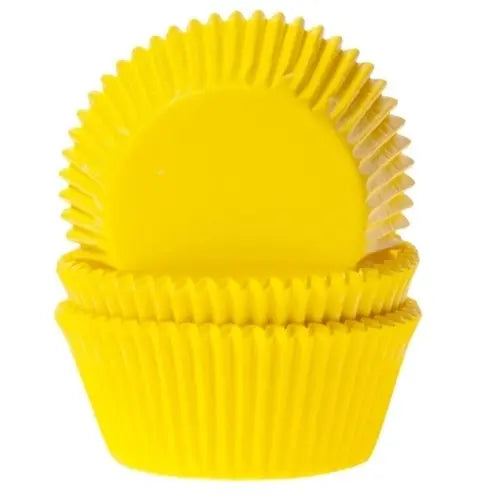 Caissettes à cupcakes jaunes x50 House of Marie