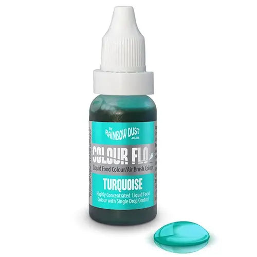 Colorant liquide aérographe Colour Flo turquoise Rainbow Dust
