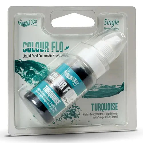 Colorant liquide aérographe Colour Flo turquoise Rainbow Dust