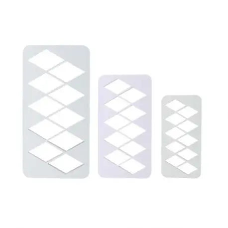 Découpoirs géométriques diamant losange lot de 3