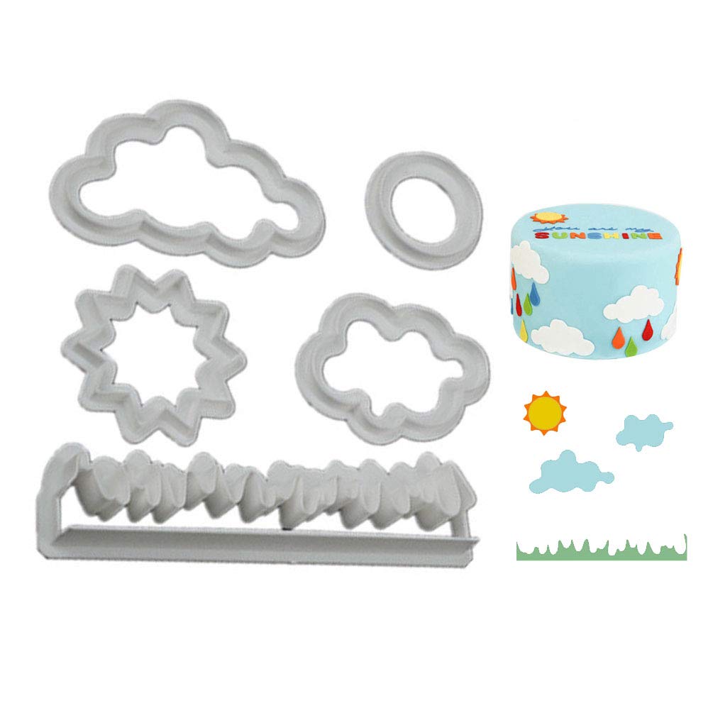 Découpoirs nuages et bordures lot de 5