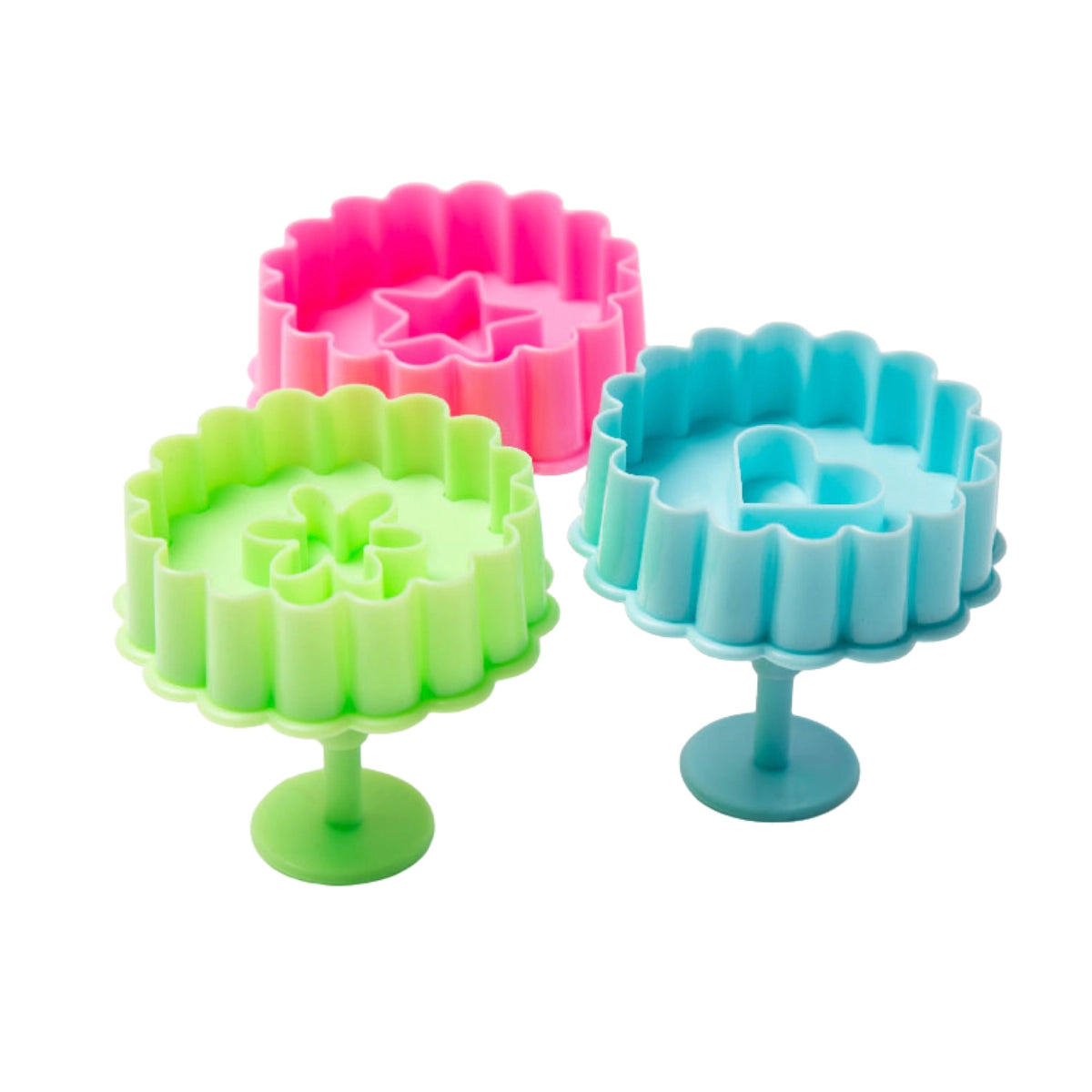 Emporte-pièces à piston sablés ronds 5 cm lot de 3