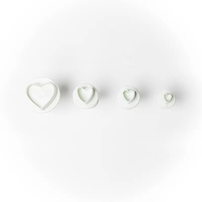Emporte-pièces à piston mini cœurs lot de 4