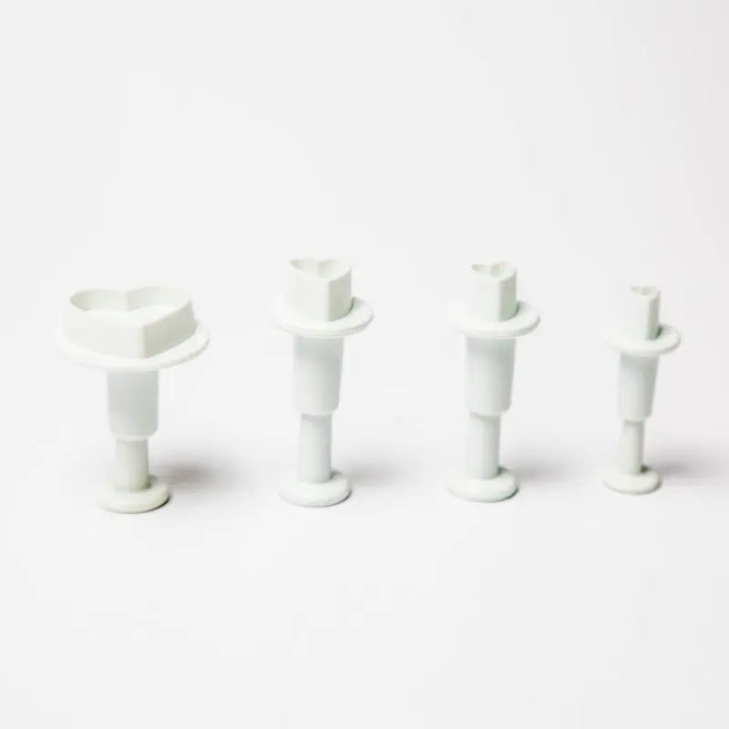 Emporte-pièces à piston mini cœurs lot de 4