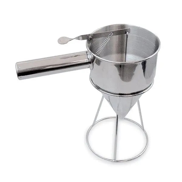 Entonnoir à piston inox avec support 1 litre
