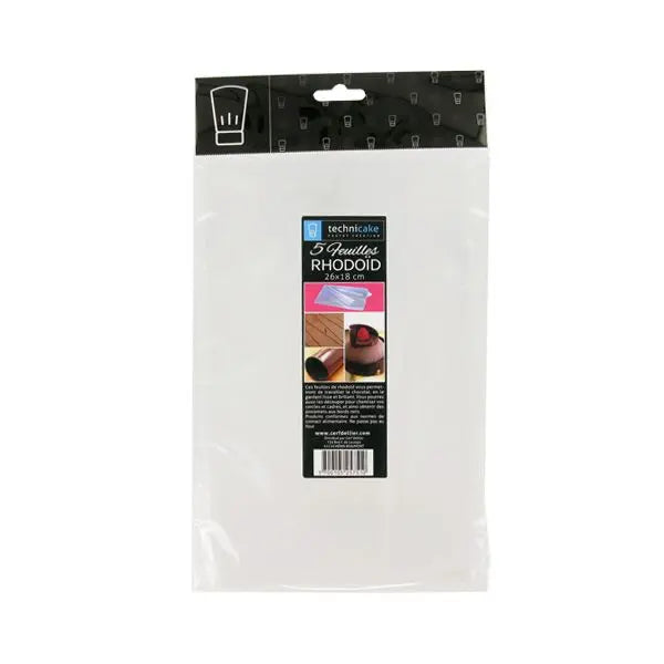 Feuilles de rhodoïd lot de 5 Patisdecor