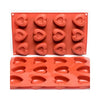 Moule silicone 12 savarin coeurs