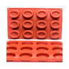 Moule silicone 12 savarins ovales
