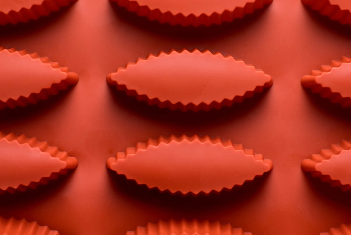 Moule silicone 12 Barquettes cannelées