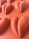 Moule silicone 12 Coeur en biais