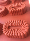 Moule silicone Ovale à stries