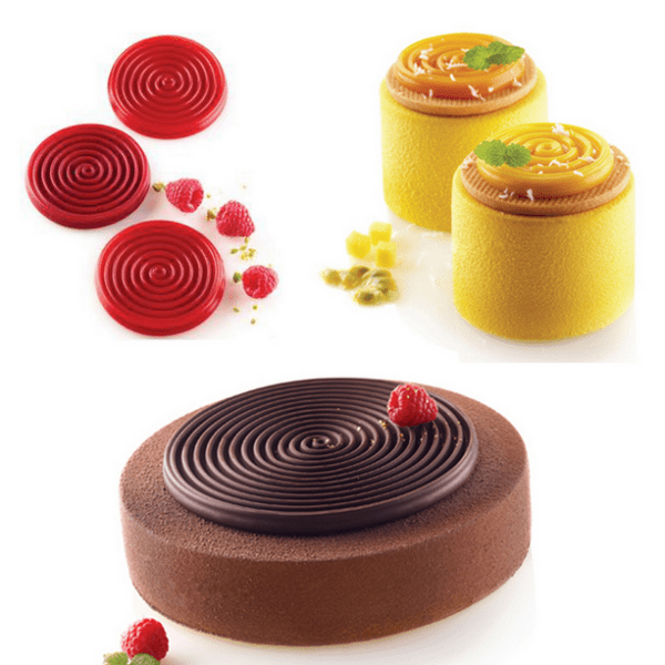Moule silicone topping spirale 15 empreintes