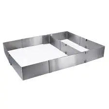 Cadre rectangle extensible à entremets hauteur 5 cm