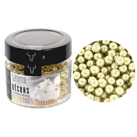 Maxi perles dorées 70 g Patisdecor