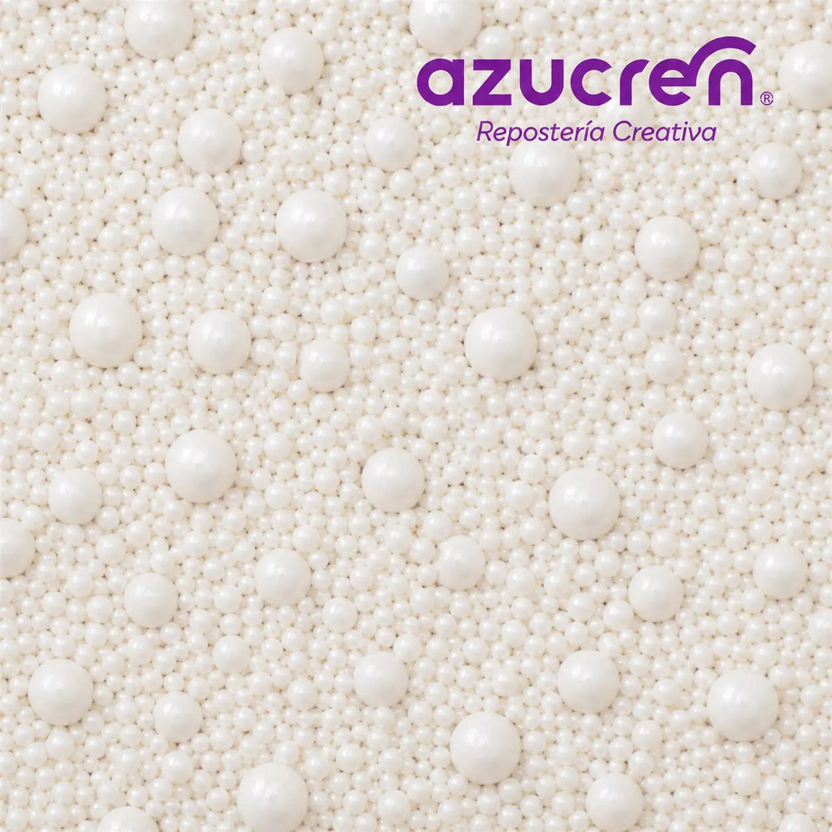 Perles nacrées blanches 1,5 mm et 7 mm 90 g Azucren