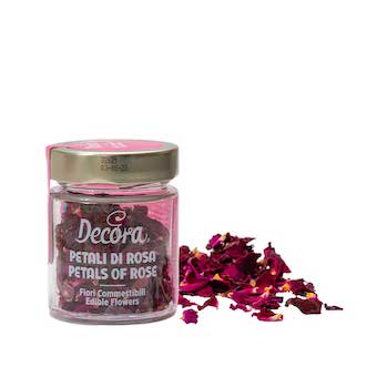 Fleurs comestibles pétales de roses Decora