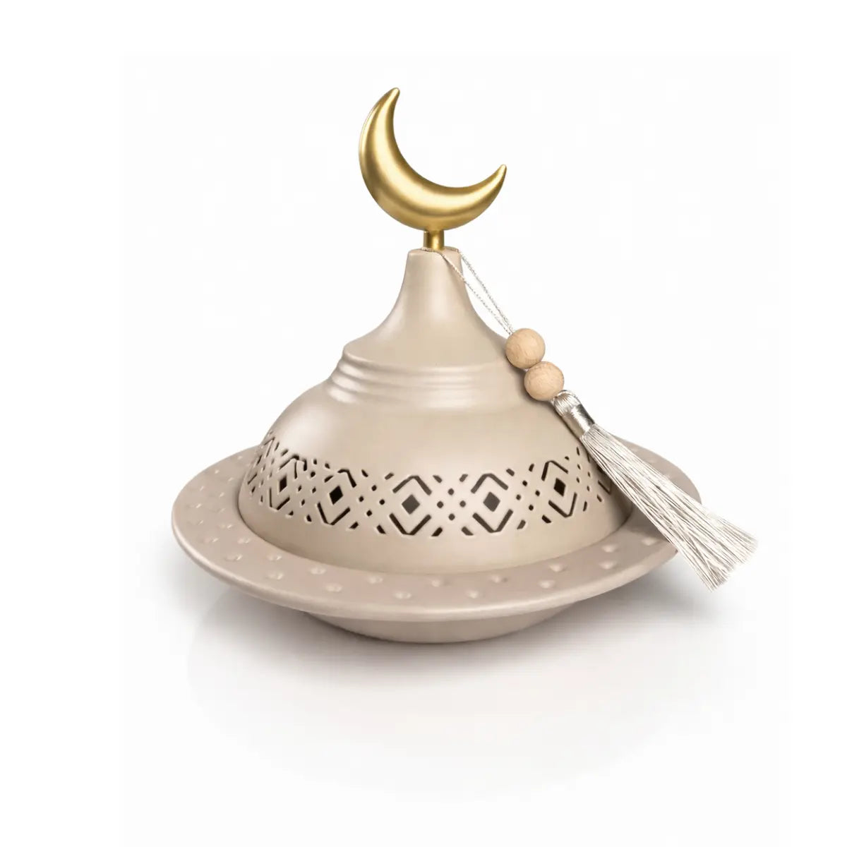Plat cloche greige Diyafa