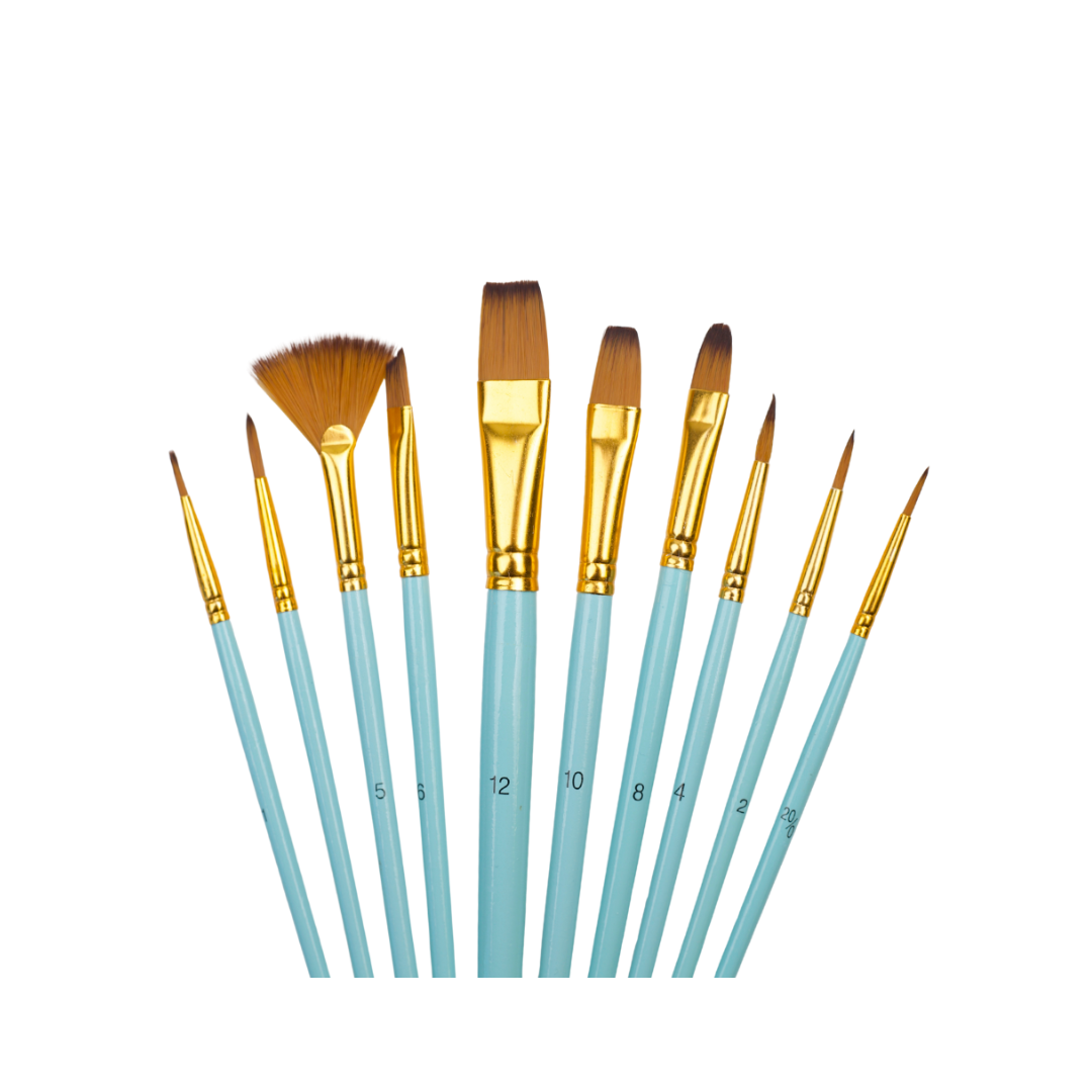 Pinceaux assortis x10