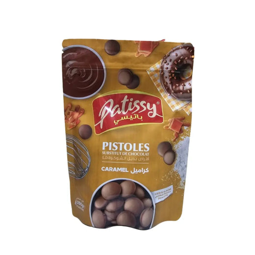 Pistoles substitut de chocolat Caramel Patissy