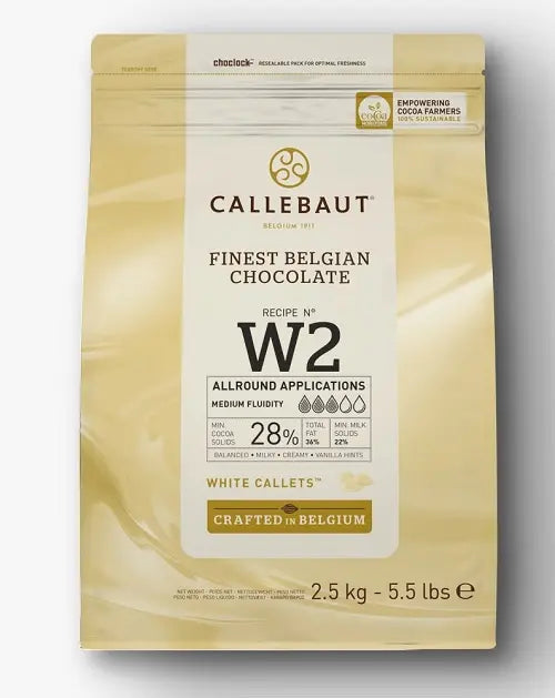 Pistoles de chocolat blanc W2 Callebaut