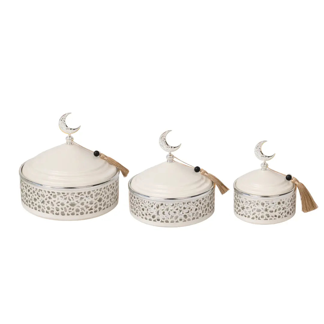 Boîtes décoratives orientales Laya argent x3