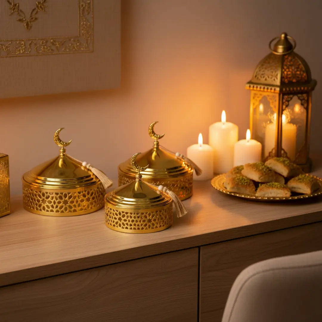 Boîtes décoratives orientales Laya full or x3