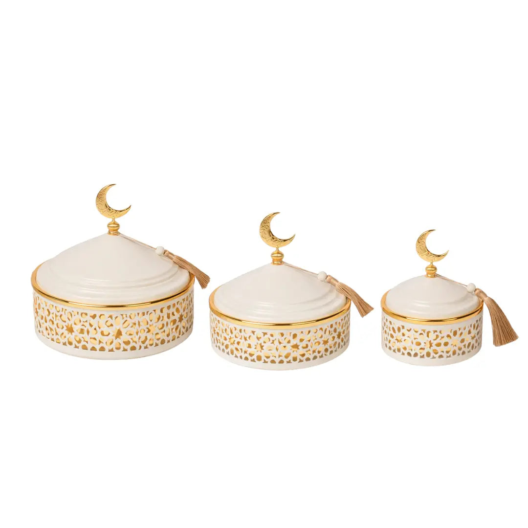 Boîtes décoratives orientales Laya or x3