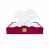 Plateau Royal en velours bordeaux avec voile pour mariage, henné, fiançailles et présentation de cadeaux.