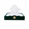 Plateau Royal en velours vert avec voile pour mariage, henné, fiançailles et présentation de cadeaux.