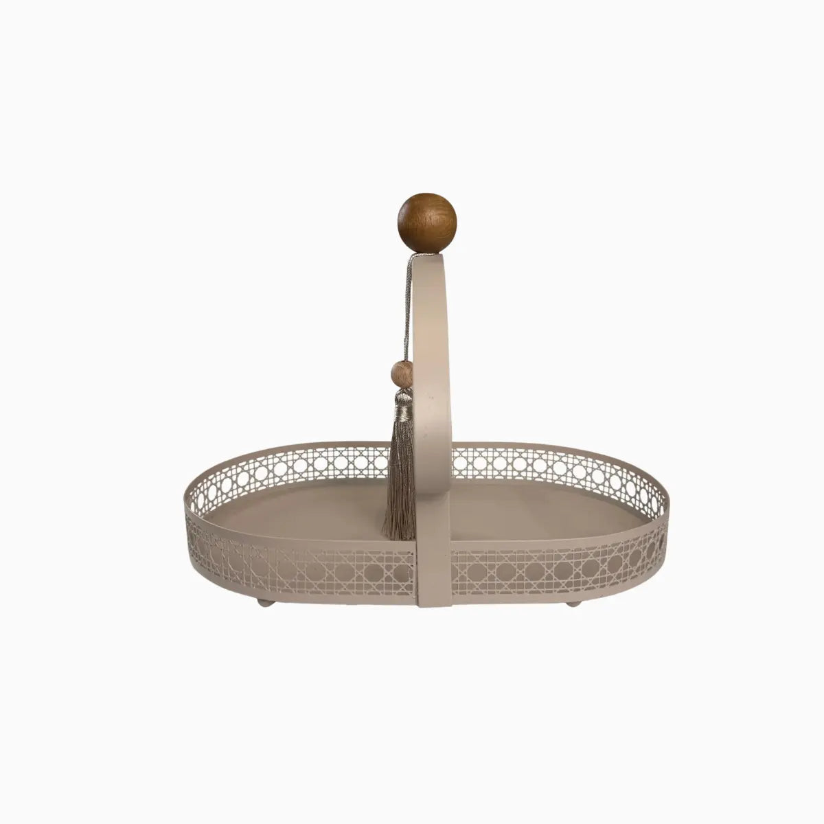 Plateaux ovales greige collection Diyafa lot de 2