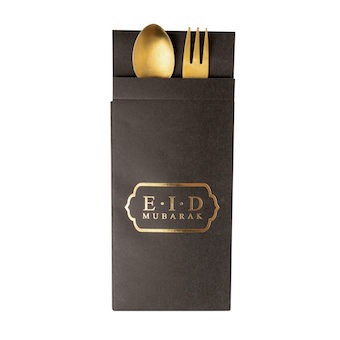 Pochettes porte-couverts Eid Mubarak x6