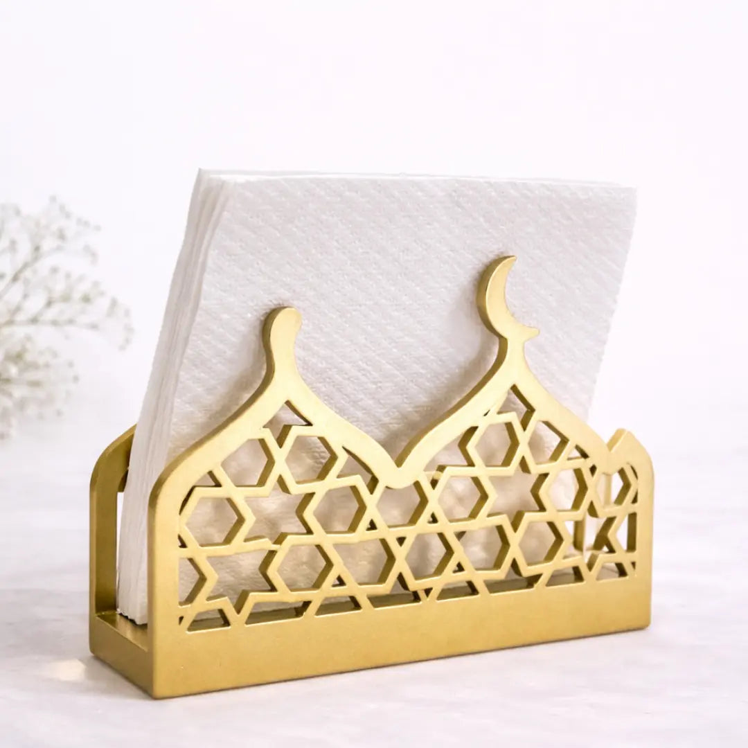 Porte-serviettes en bois Sana or