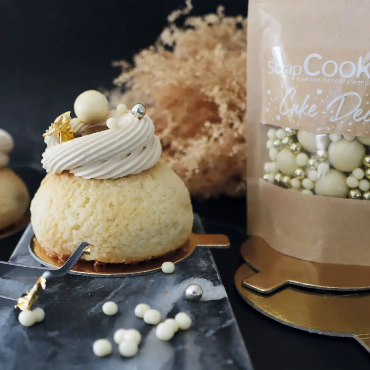 Mix de perles chocolat blanc et doré ScrapCooking