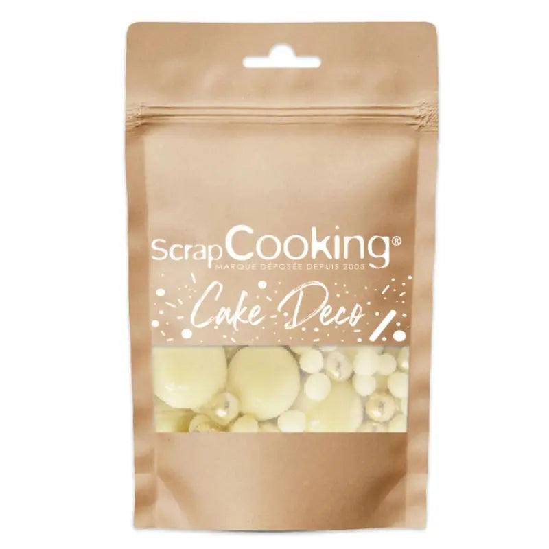 Mix de perles chocolat blanc et doré ScrapCooking