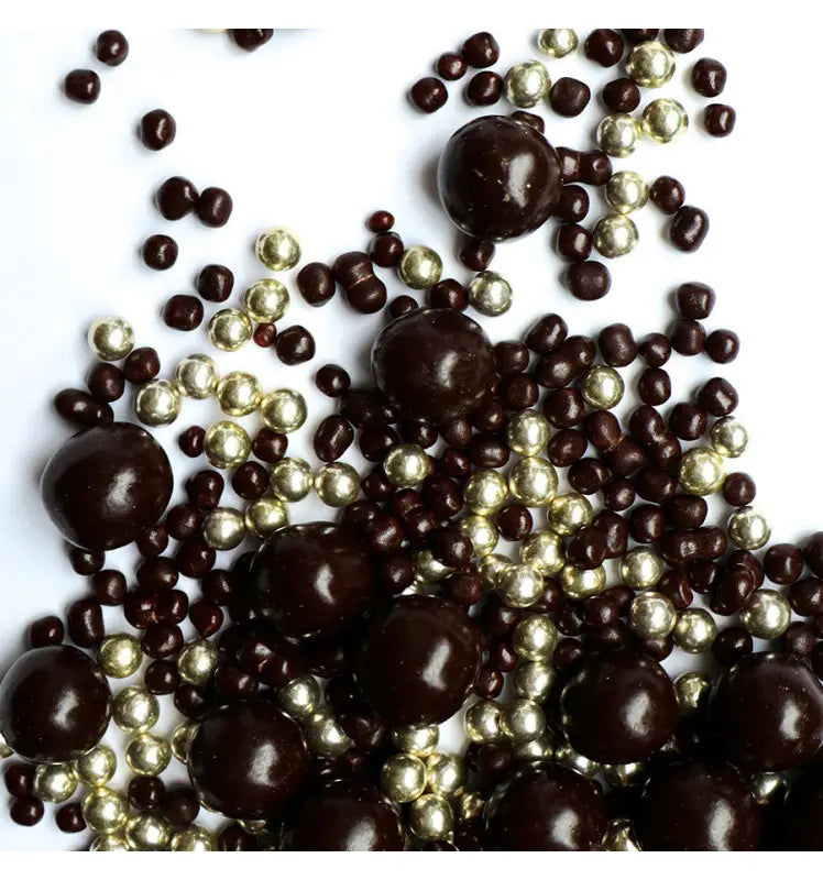 Mix de perles chocolat noir et doré ScrapCooking