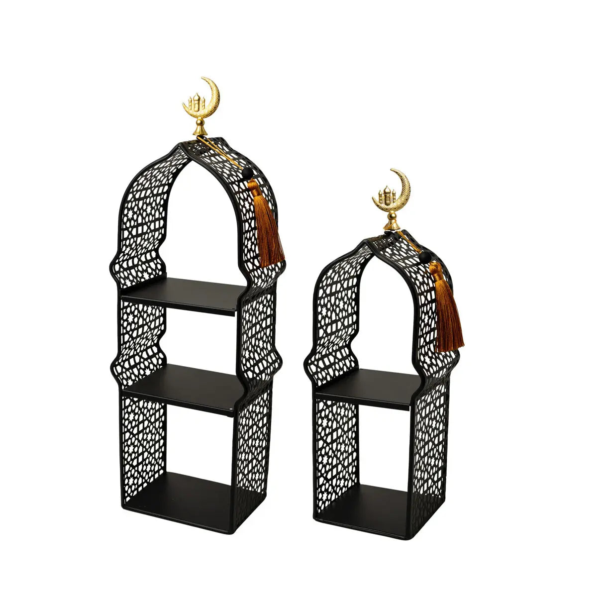 Présentoirs orientaux noirs x2