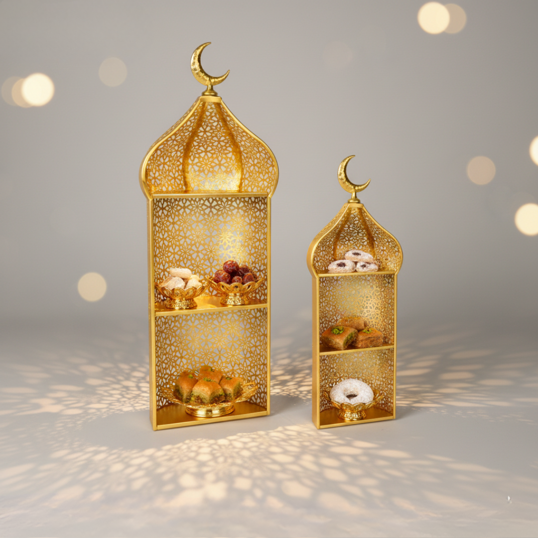 Présentoir oriental Qafas or x2