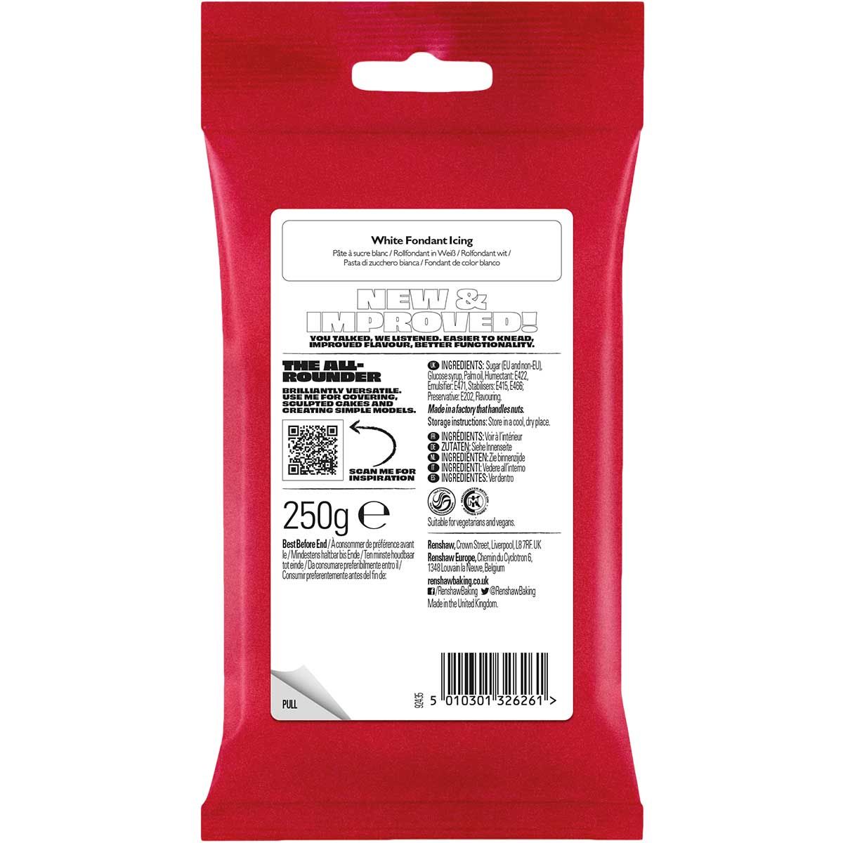 Pâte à sucre blanche 250 g Renshaw