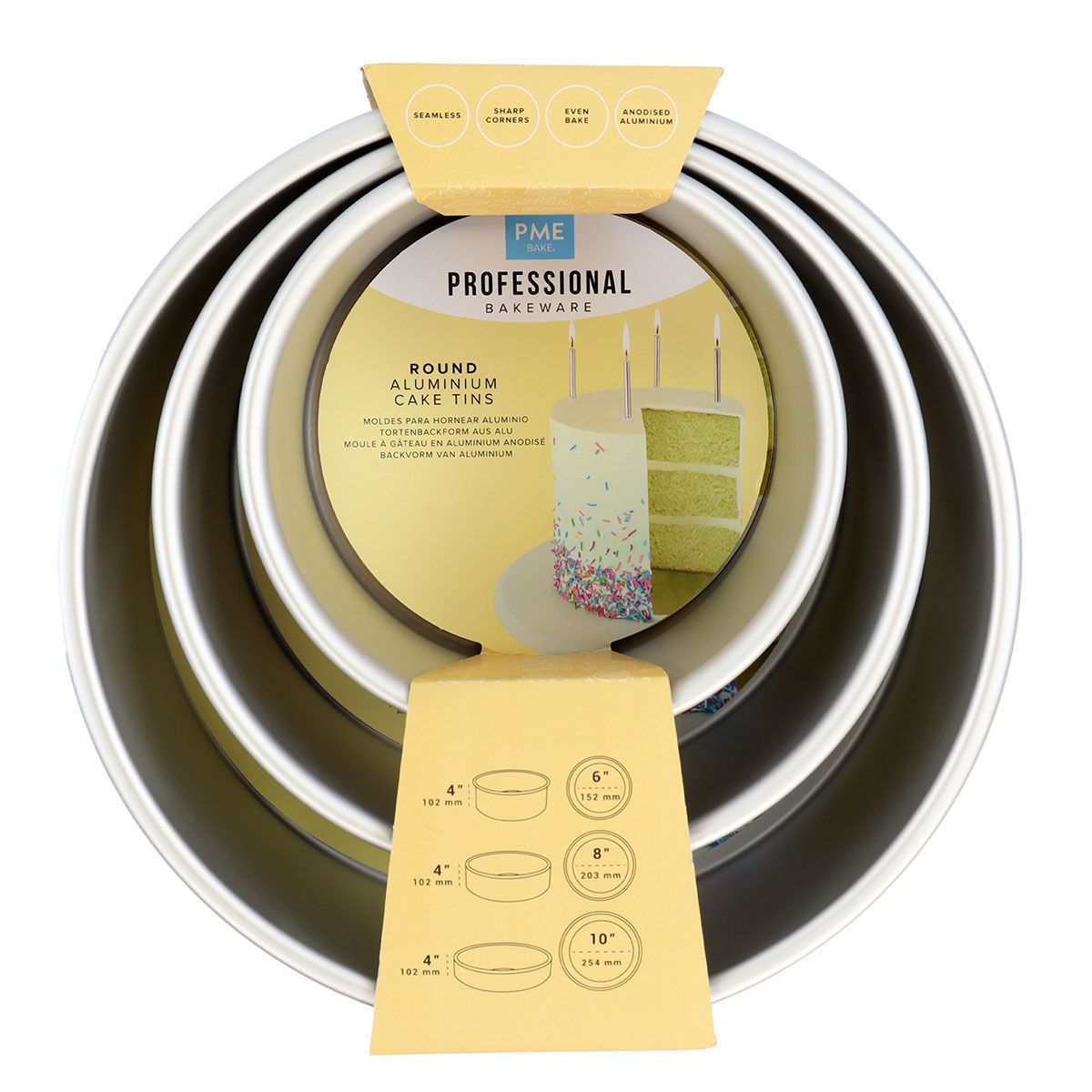 Moules à gâteau ronds hauteur 10 cm lot de 3 PME