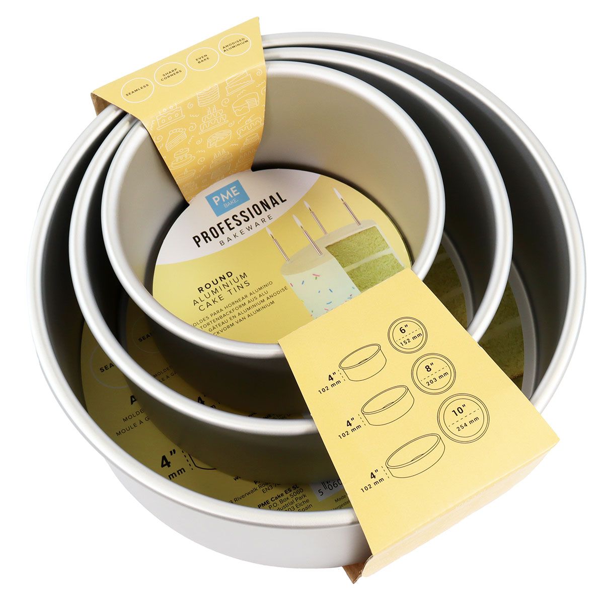 Moules à gâteau ronds hauteur 10 cm lot de 3 PME