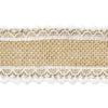 Ruban en toile de jute et dentelle largeur 5cm